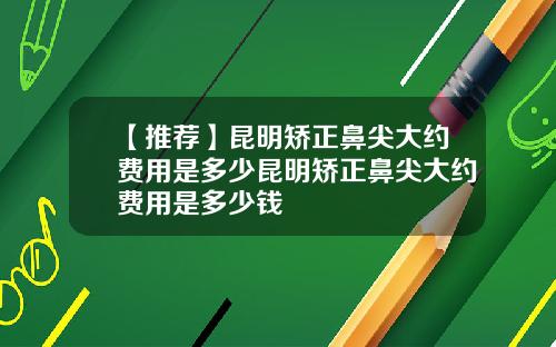 【推荐】昆明矫正鼻尖大约费用是多少昆明矫正鼻尖大约费用是多少钱