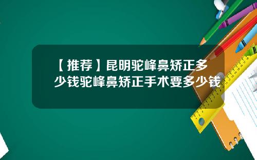 【推荐】昆明驼峰鼻矫正多少钱驼峰鼻矫正手术要多少钱