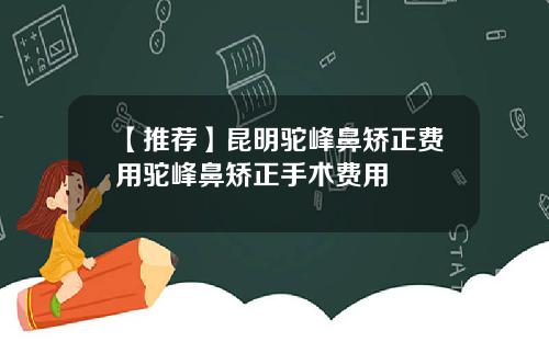 【推荐】昆明驼峰鼻矫正费用驼峰鼻矫正手术费用