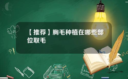 【推荐】胸毛种植在哪些部位取毛