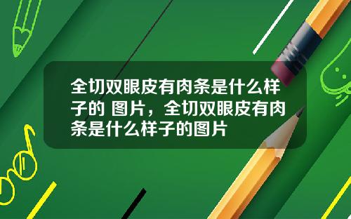 全切双眼皮有肉条是什么样子的 图片,全切双眼皮有肉条是什么样子的图片