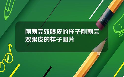 刚割完双眼皮的样子刚割完双眼皮的样子图片