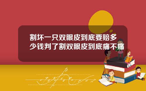 割坏一只双眼皮到底要赔多少钱判了割双眼皮到底痛不痛