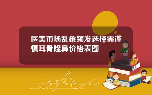医美市场乱象频发选择需谨慎耳骨隆鼻价格表图