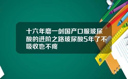 十六年磨一剑国产口服玻尿酸的进阶之路玻尿酸5年了不吸收也不疼