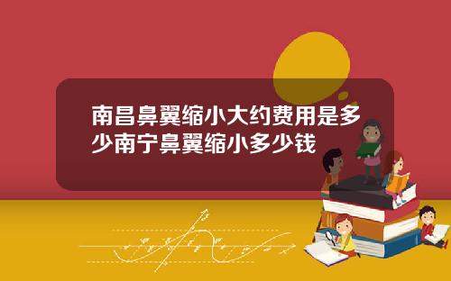 南昌鼻翼缩小大约费用是多少南宁鼻翼缩小多少钱