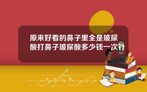 原来好看的鼻子里全是玻尿酸打鼻子玻尿酸多少钱一次针