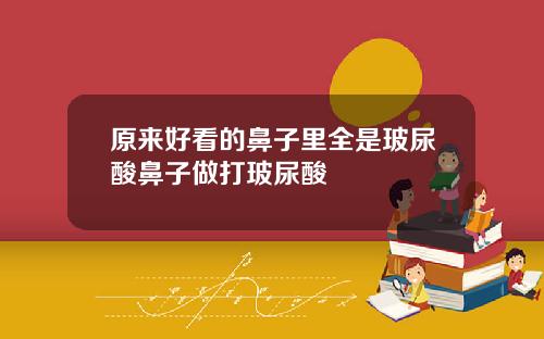 原来好看的鼻子里全是玻尿酸鼻子做打玻尿酸