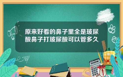 原来好看的鼻子里全是玻尿酸鼻子打玻尿酸可以管多久