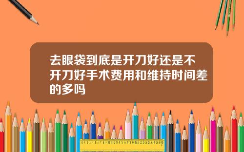 去眼袋到底是开刀好还是不开刀好手术费用和维持时间差的多吗