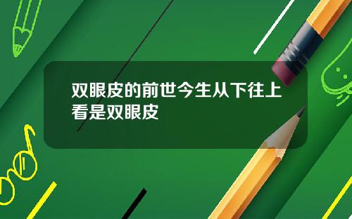 双眼皮的前世今生从下往上看是双眼皮