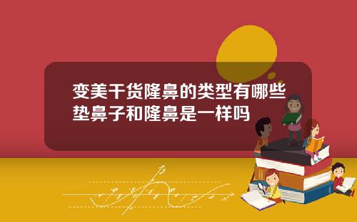 变美干货隆鼻的类型有哪些垫鼻子和隆鼻是一样吗