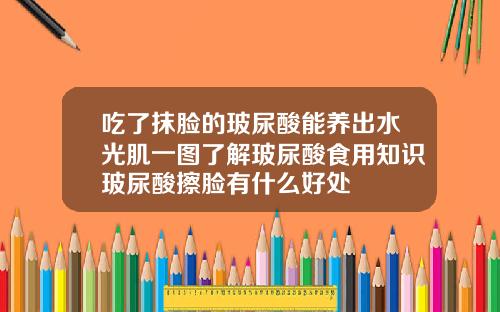 吃了抹脸的玻尿酸能养出水光肌一图了解玻尿酸食用知识玻尿酸擦脸有什么好处