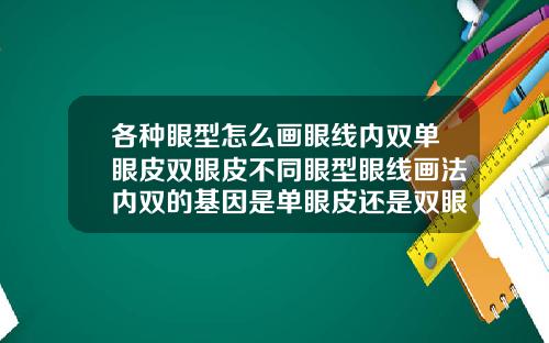 各种眼型怎么画眼线内双单眼皮双眼皮不同眼型眼线画法内双的基因是单眼皮还是双眼皮