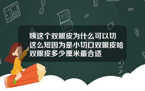咦这个双眼皮为什么可以切这么短因为是小切口双眼皮哈双眼皮多少厘米最合适