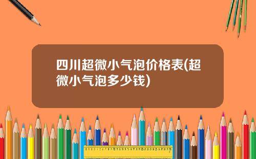 四川超微小气泡价格表(超微小气泡多少钱)