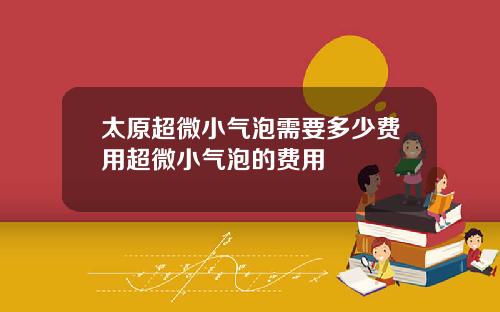 太原超微小气泡需要多少费用超微小气泡的费用