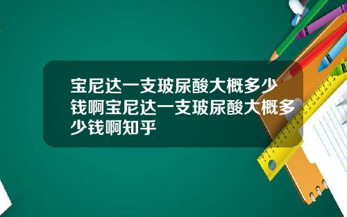 宝尼达一支玻尿酸大概多少钱啊宝尼达一支玻尿酸大概多少钱啊知乎