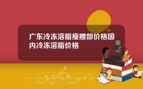 广东冷冻溶脂瘦腰部价格国内冷冻溶脂价格