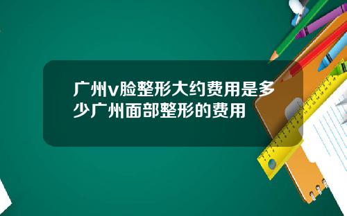 广州v脸整形大约费用是多少广州面部整形的费用