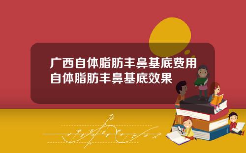 广西自体脂肪丰鼻基底费用自体脂肪丰鼻基底效果