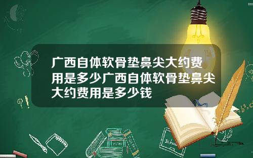 广西自体软骨垫鼻尖大约费用是多少广西自体软骨垫鼻尖大约费用是多少钱