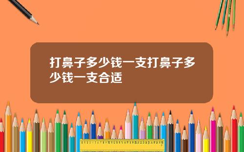 打鼻子多少钱一支打鼻子多少钱一支合适