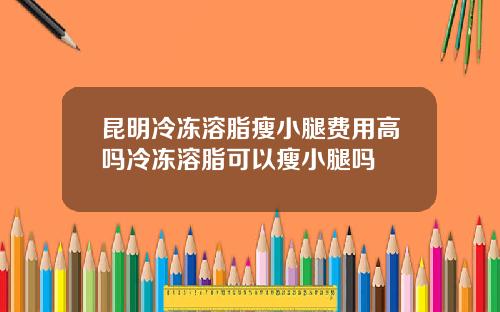 昆明冷冻溶脂瘦小腿费用高吗冷冻溶脂可以瘦小腿吗