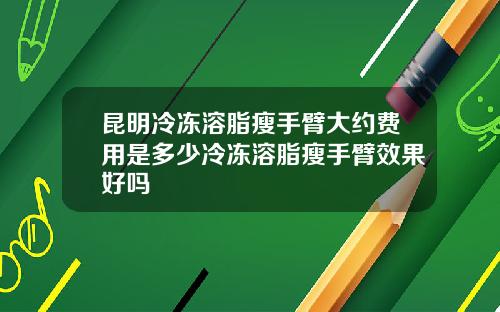 昆明冷冻溶脂瘦手臂大约费用是多少冷冻溶脂瘦手臂效果好吗