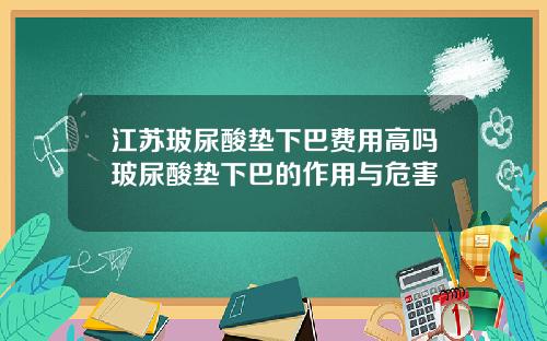 江苏玻尿酸垫下巴费用高吗玻尿酸垫下巴的作用与危害