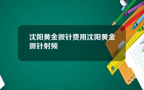 沈阳黄金微针费用沈阳黄金微针射频