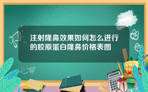 注射隆鼻效果如何怎么进行的胶原蛋白隆鼻价格表图