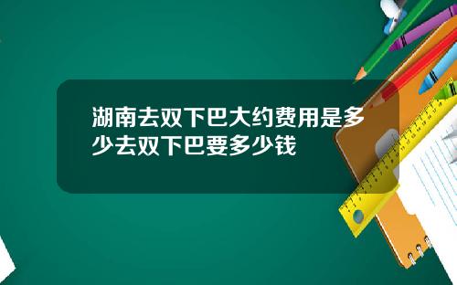 湖南去双下巴大约费用是多少去双下巴要多少钱