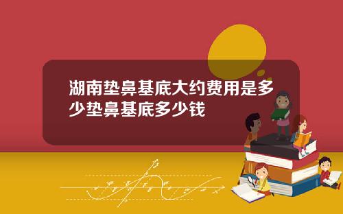 湖南垫鼻基底大约费用是多少垫鼻基底多少钱