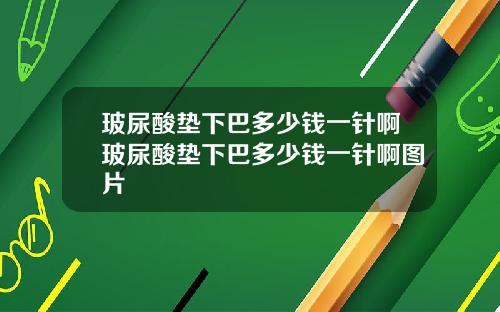 玻尿酸垫下巴多少钱一针啊玻尿酸垫下巴多少钱一针啊图片