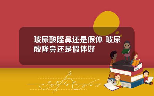 玻尿酸隆鼻还是假体 玻尿酸隆鼻还是假体好