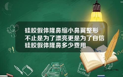 硅胶假体隆鼻缩小鼻翼整形不止是为了漂亮更是为了自信硅胶假体隆鼻多少费用