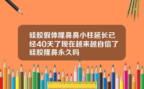 硅胶假体隆鼻鼻小柱延长已经40天了现在越来越自信了硅胶隆鼻永久吗