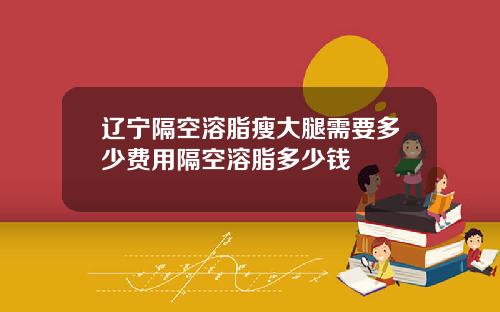 辽宁隔空溶脂瘦大腿需要多少费用隔空溶脂多少钱
