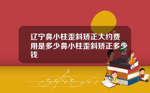 辽宁鼻小柱歪斜矫正大约费用是多少鼻小柱歪斜矫正多少钱