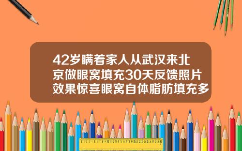 42岁瞒着家人从武汉来北京做眼窝填充30天反馈照片效果惊喜眼窝自体脂肪填充多少钱