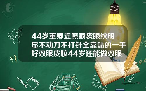 44岁董卿近照眼袋眼纹明显不动刀不打针全靠贴的一手好双眼皮胶44岁还能做双眼皮吗图片