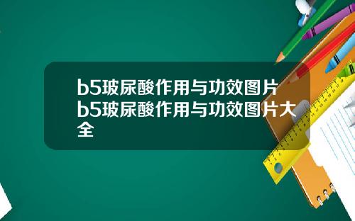 b5玻尿酸作用与功效图片b5玻尿酸作用与功效图片大全