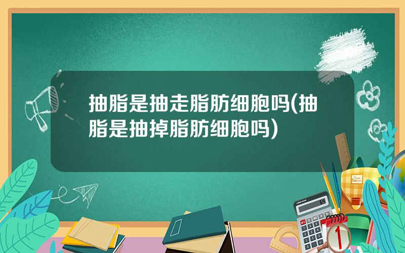 抽脂是抽走脂肪细胞吗(抽脂是抽掉脂肪细胞吗)