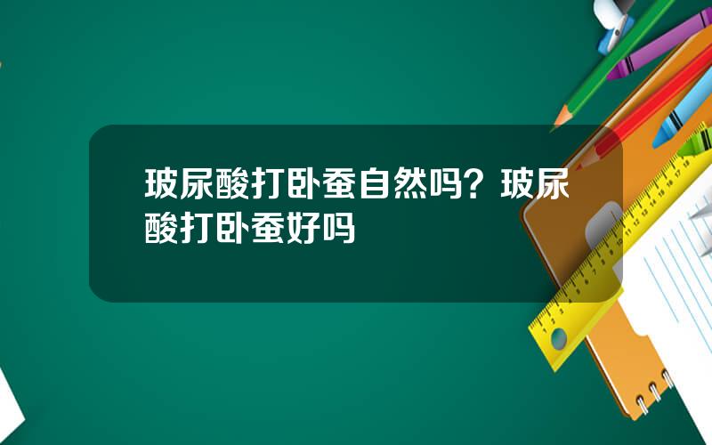 玻尿酸打卧蚕自然吗？玻尿酸打卧蚕好吗
