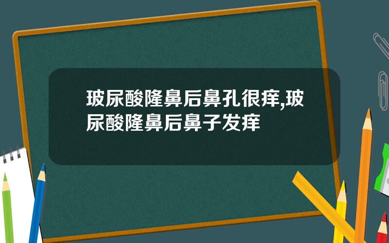玻尿酸隆鼻后鼻孔很痒,玻尿酸隆鼻后鼻子发痒