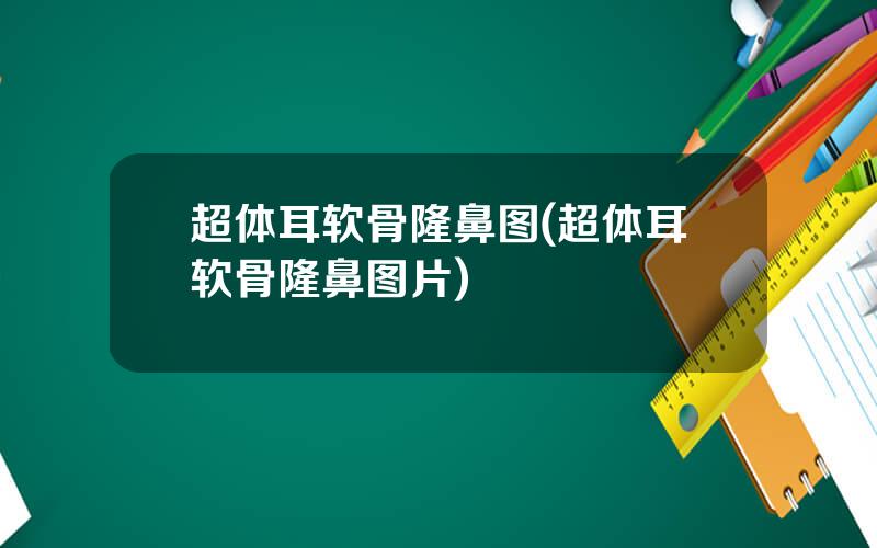 超体耳软骨隆鼻图(超体耳软骨隆鼻图片)