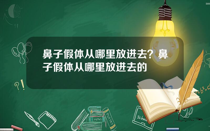 鼻子假体从哪里放进去？鼻子假体从哪里放进去的